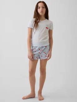 Kids Recycled Rib PJ Short Set