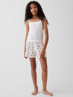 Kids Recycled Rib PJ Shorts
