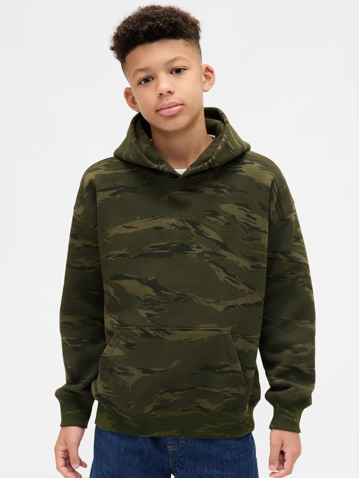 Kids Relaxed Camo Hoodie