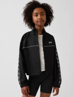 Kids Relaxed Logo Windbreaker Jacket