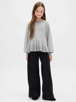 Kids Relaxed Peplum Sweater