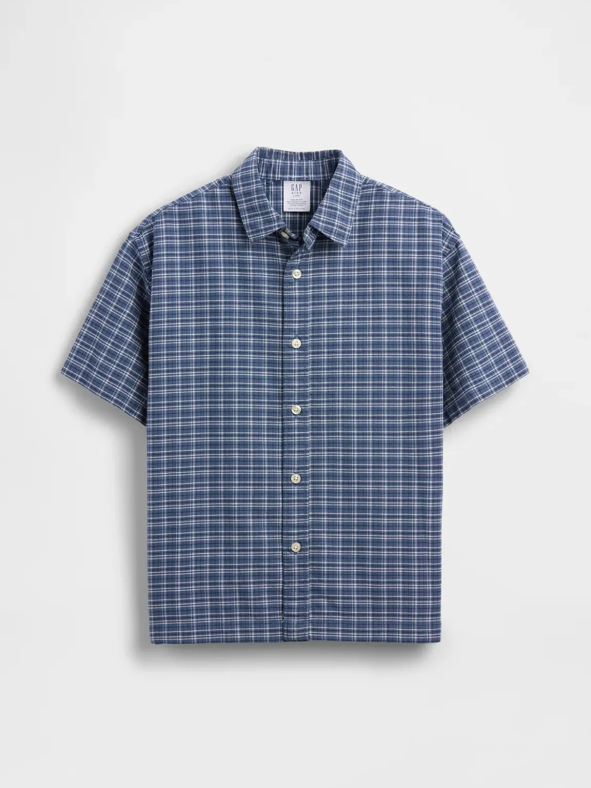 Kids Relaxed Plaid Oxford Shirt