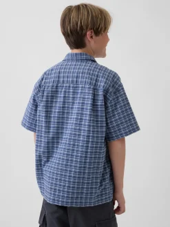Kids Relaxed Plaid Oxford Shirt