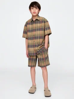 Kids Relaxed Plaid Shirt