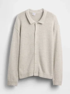 Kids Relaxed Polo Cardigan Sweater