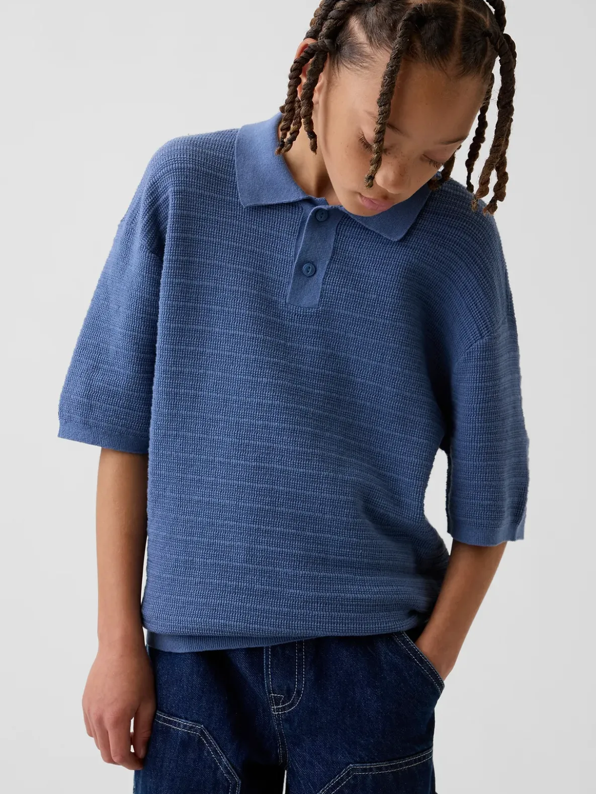 Kids Relaxed Polo Sweater Shirt