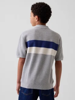 Kids Relaxed Stripe Polo Sweater Shirt