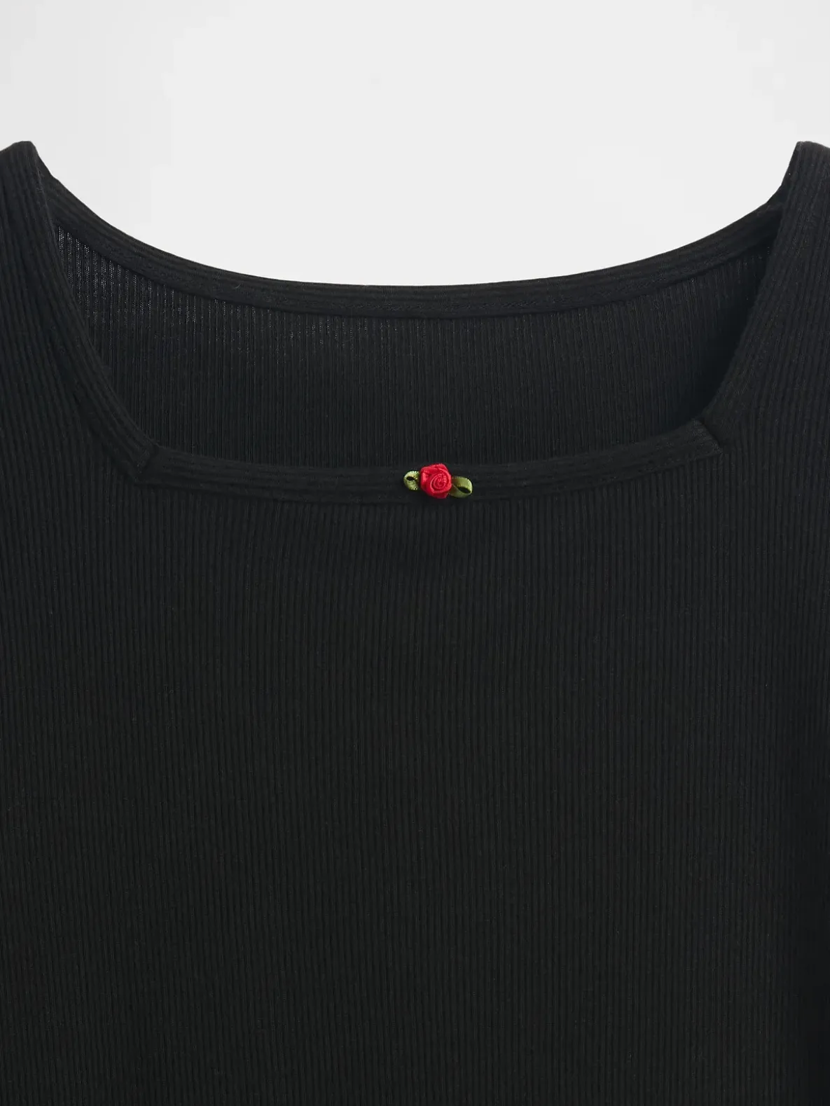 Kids Rib Puff-Sleeve Top