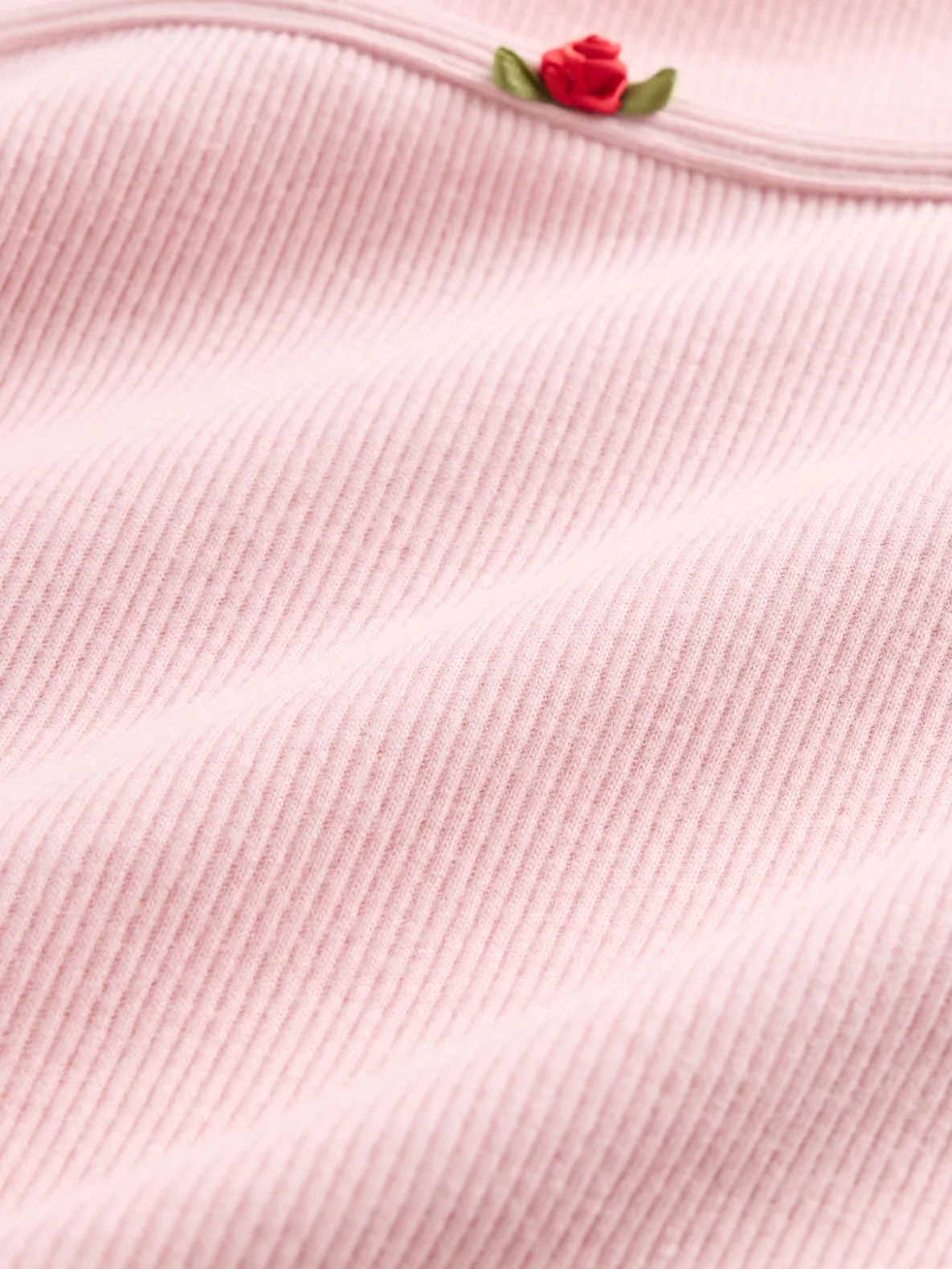 Kids Rib Puff-Sleeve Top