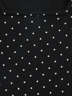 Kids Rib Puff-Sleeve Top