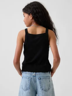 Kids Rib Square-Neck Tank Top