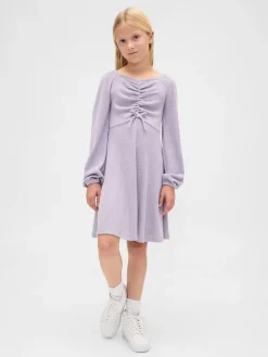 Kids Ruched Bow Dress