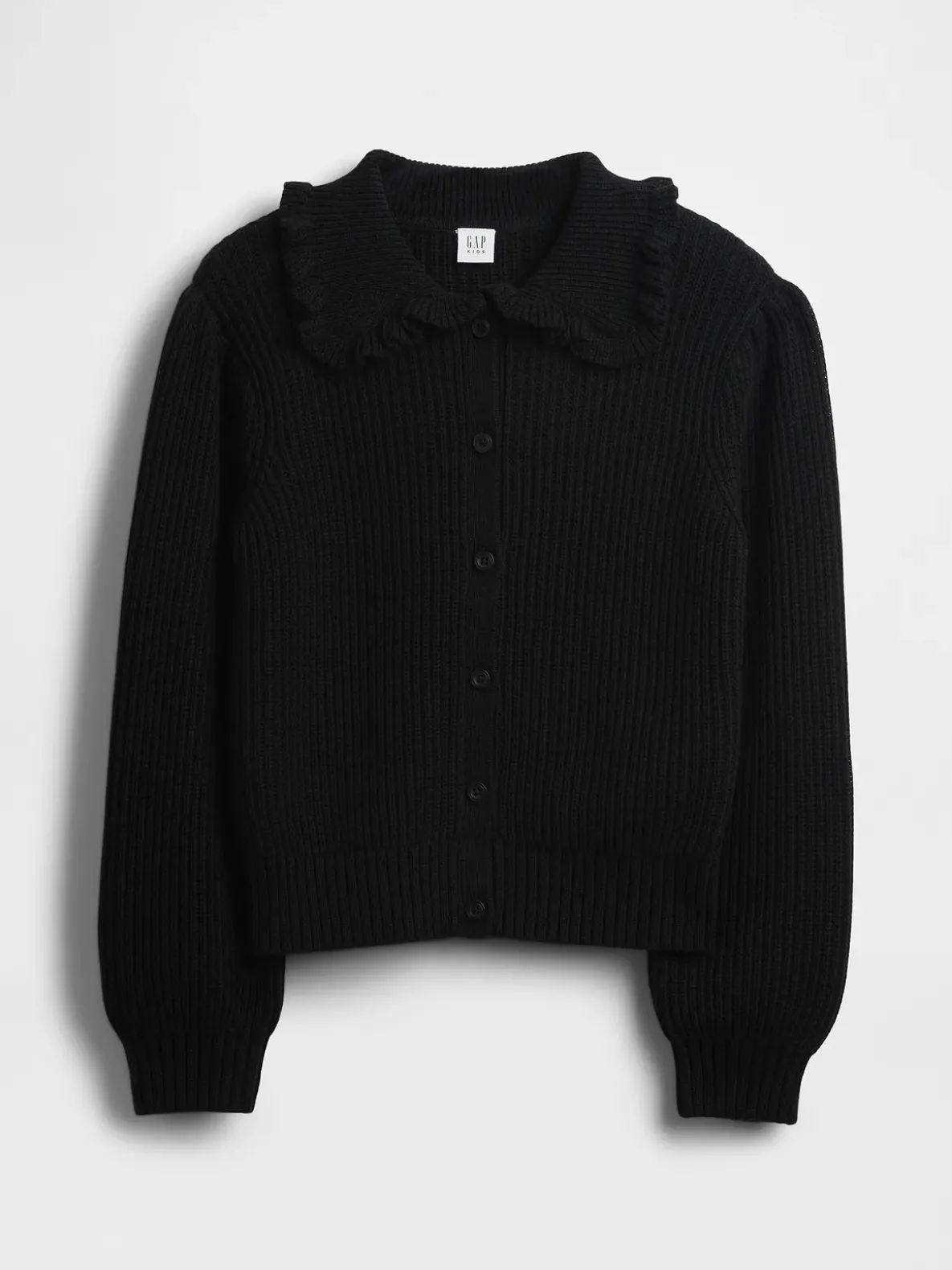 Kids Ruffle Collar Cardigan