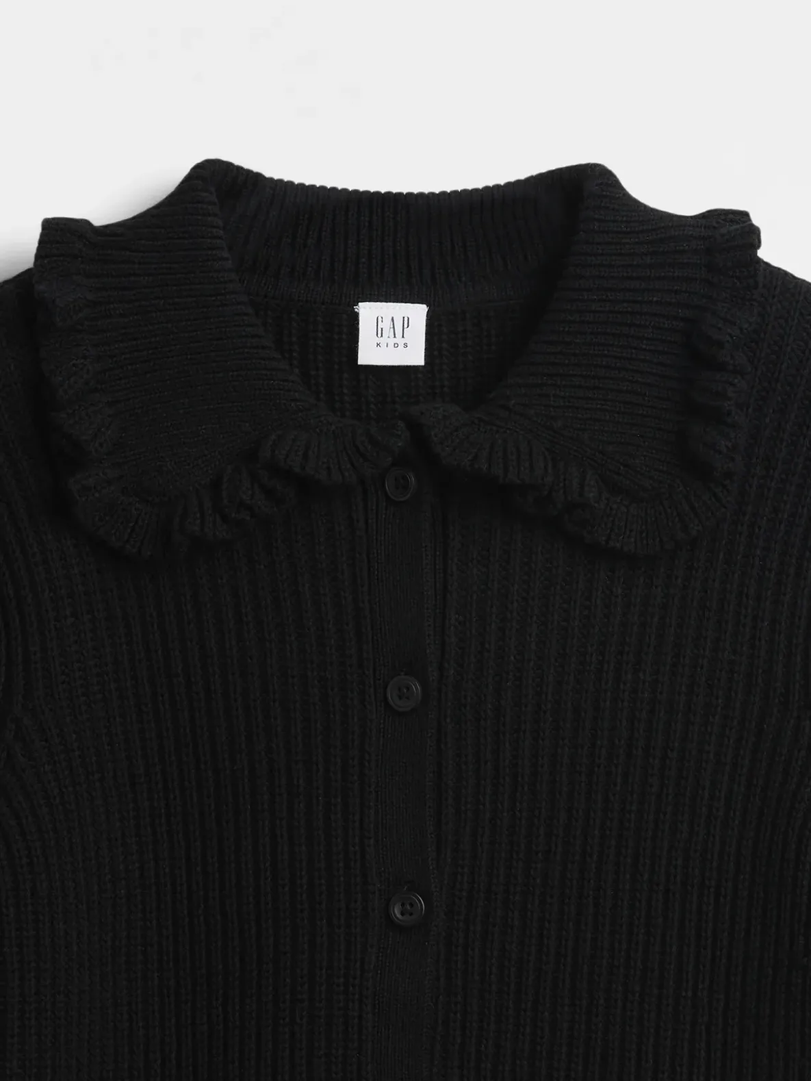 Kids Ruffle Collar Cardigan