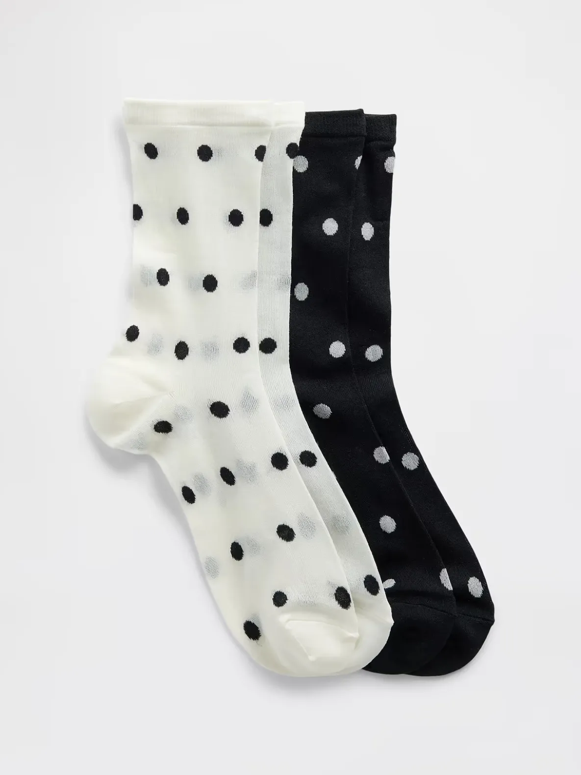 Kids Sheer Dot Crew Socks (2-Pack)