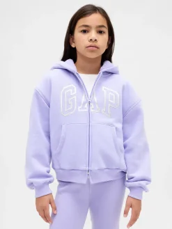 Kids Sherpa-Lined Graphic Logo Hoodie