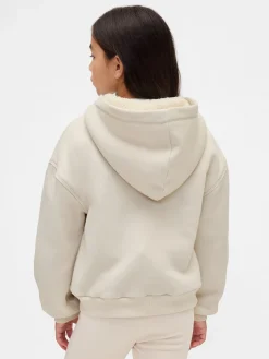 Kids Sherpa-Lined Graphic Logo Hoodie