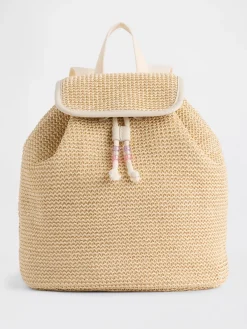 Kids Shimmer Straw Backpack