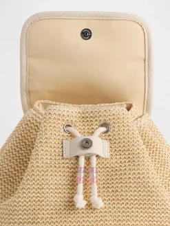 Kids Shimmer Straw Backpack