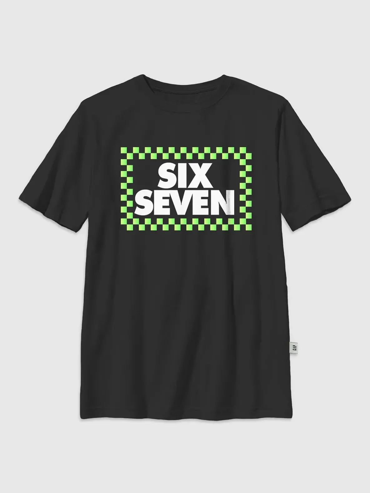 Kids Six Seven Checkered Graphic T-Shirt