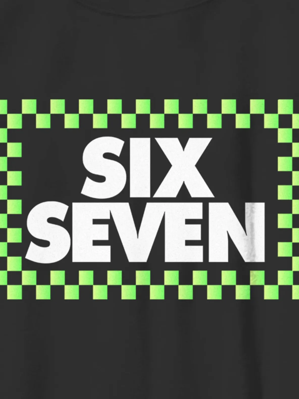 Kids Six Seven Checkered Graphic T-Shirt
