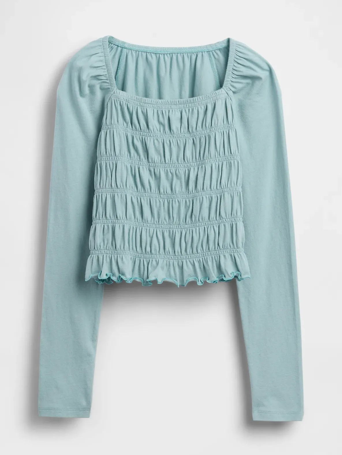 Kids Smocked Square-Neck Top