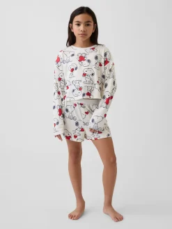 Kids Snoopy Recycled PJ Short Set