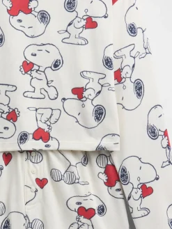 Kids Snoopy Recycled PJ Short Set