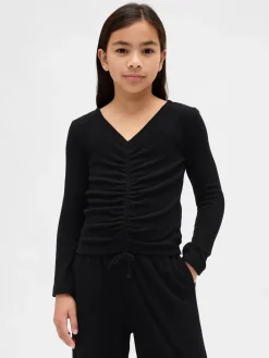 Kids Softspun Rib Ruched Top