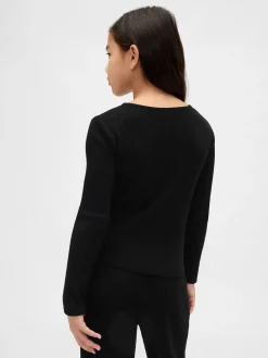 Kids Softspun Rib Ruched Top