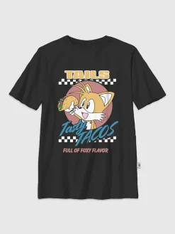 Kids Sonic The Hedgehog Tails Tacos Graphic T-Shirt