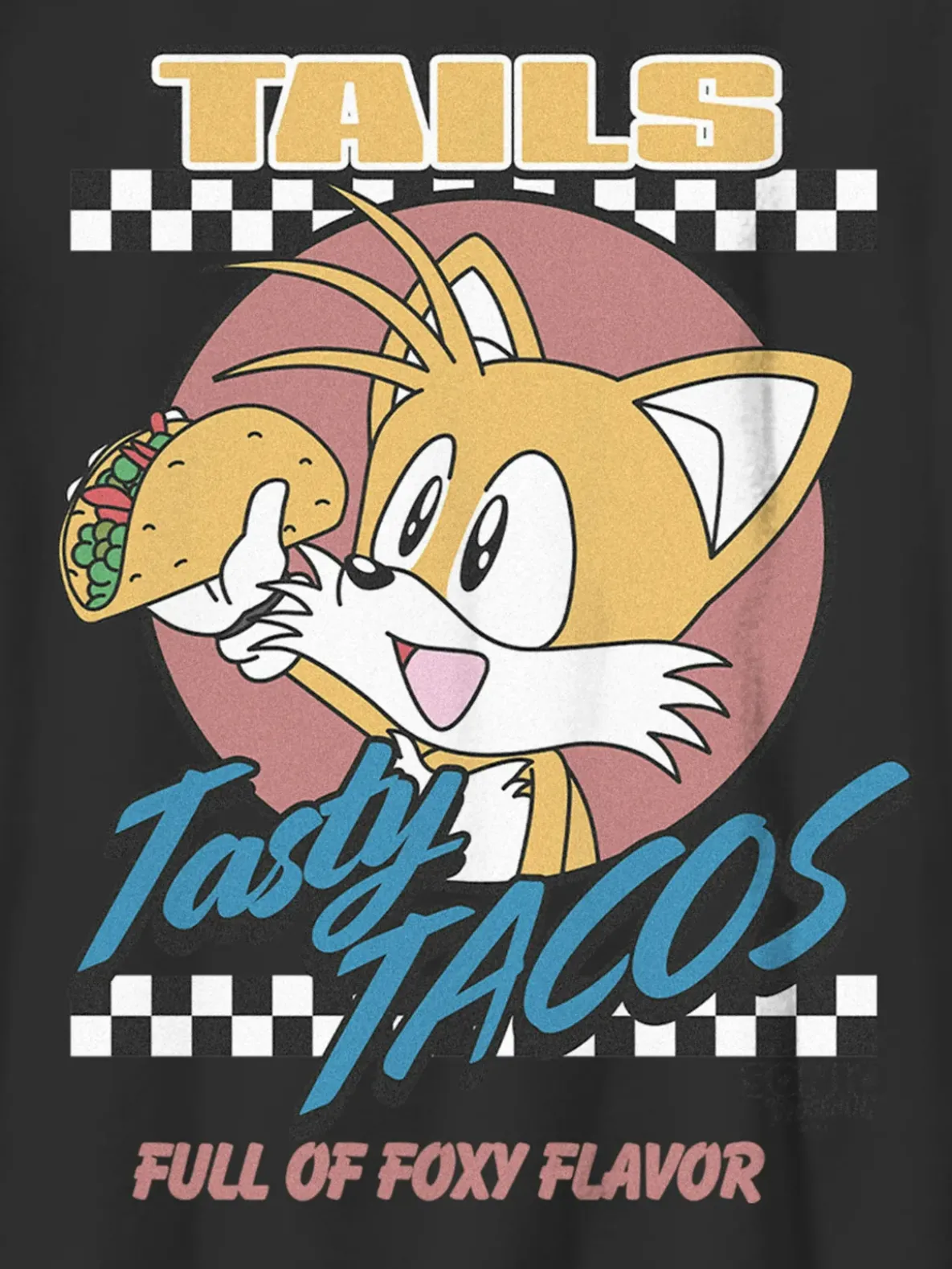 Kids Sonic The Hedgehog Tails Tacos Graphic T-Shirt