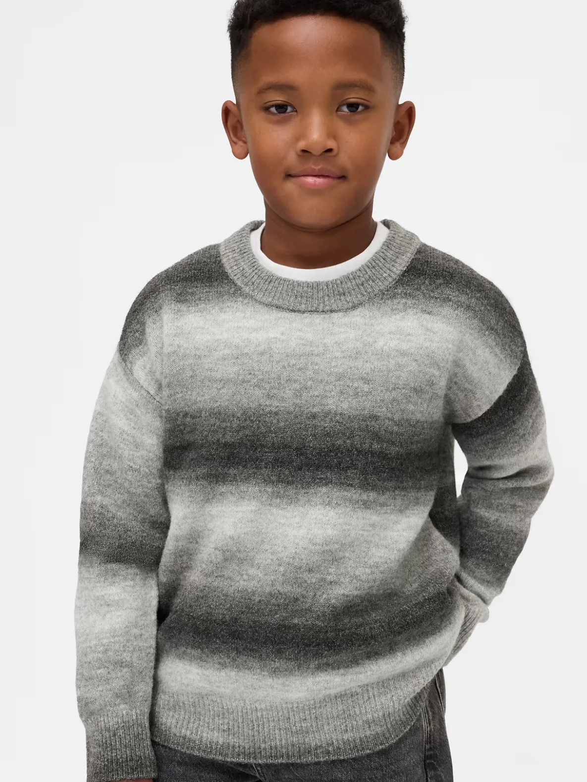 Kids Space-Dye Relaxed Crewneck Sweater
