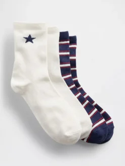 Kids Star Crew Socks (2-Pack)