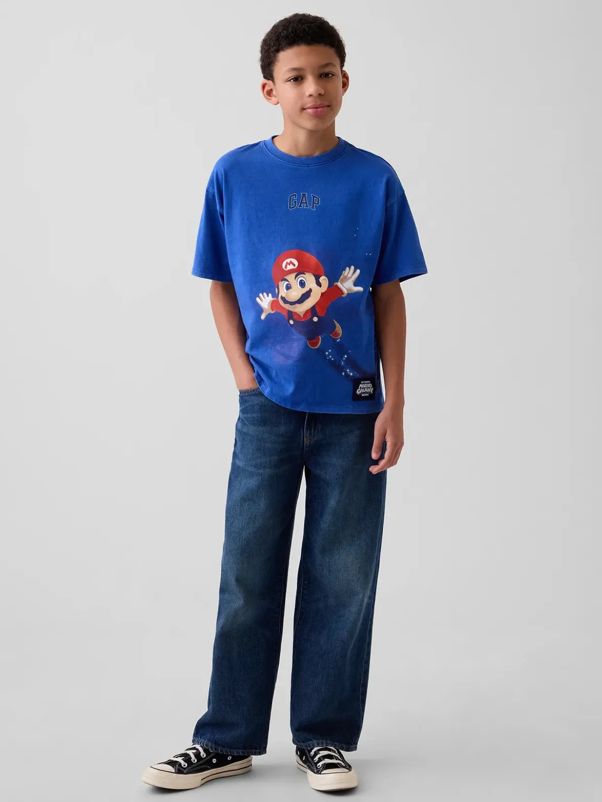 Kids Super Mario Relaxed Graphic T-Shirt
