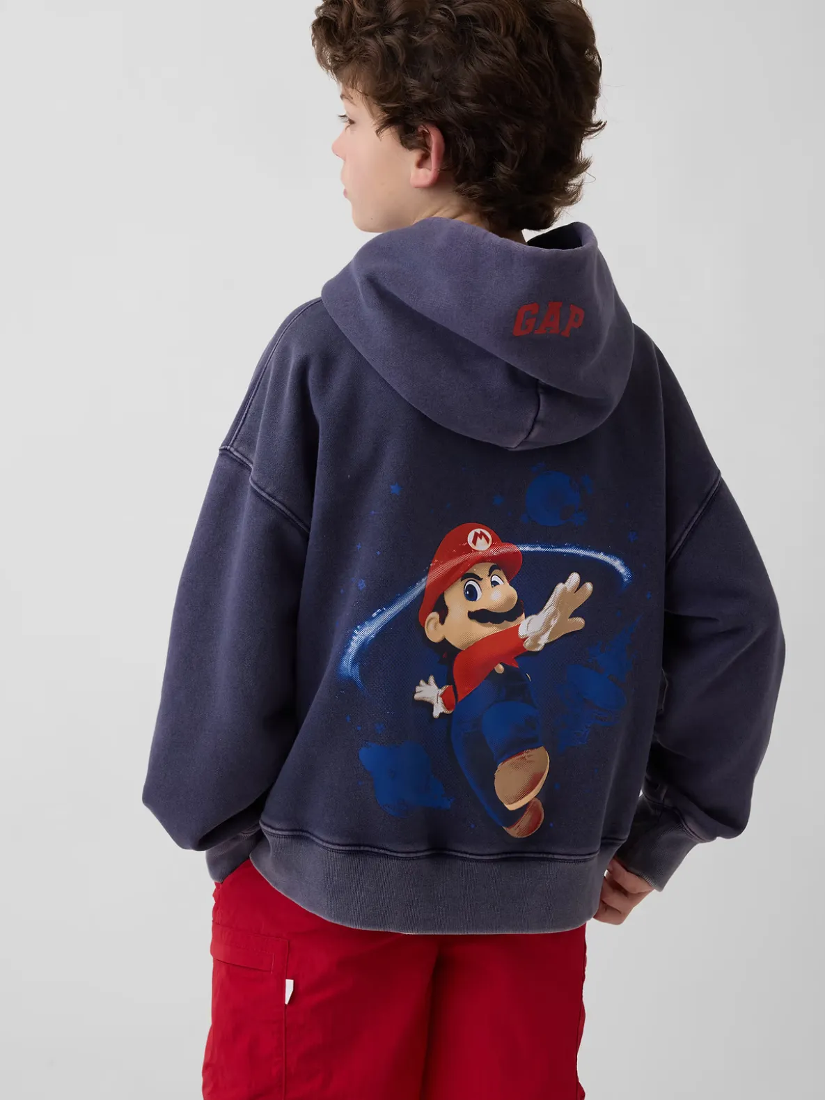 Kids Super Mario VintageSoft Relaxed Hoodie