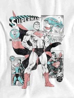 Kids Superman Comic Panels Graphic T-Shirt