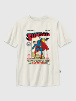 Kids Superman Vintage Comic Graphic T-Shirt