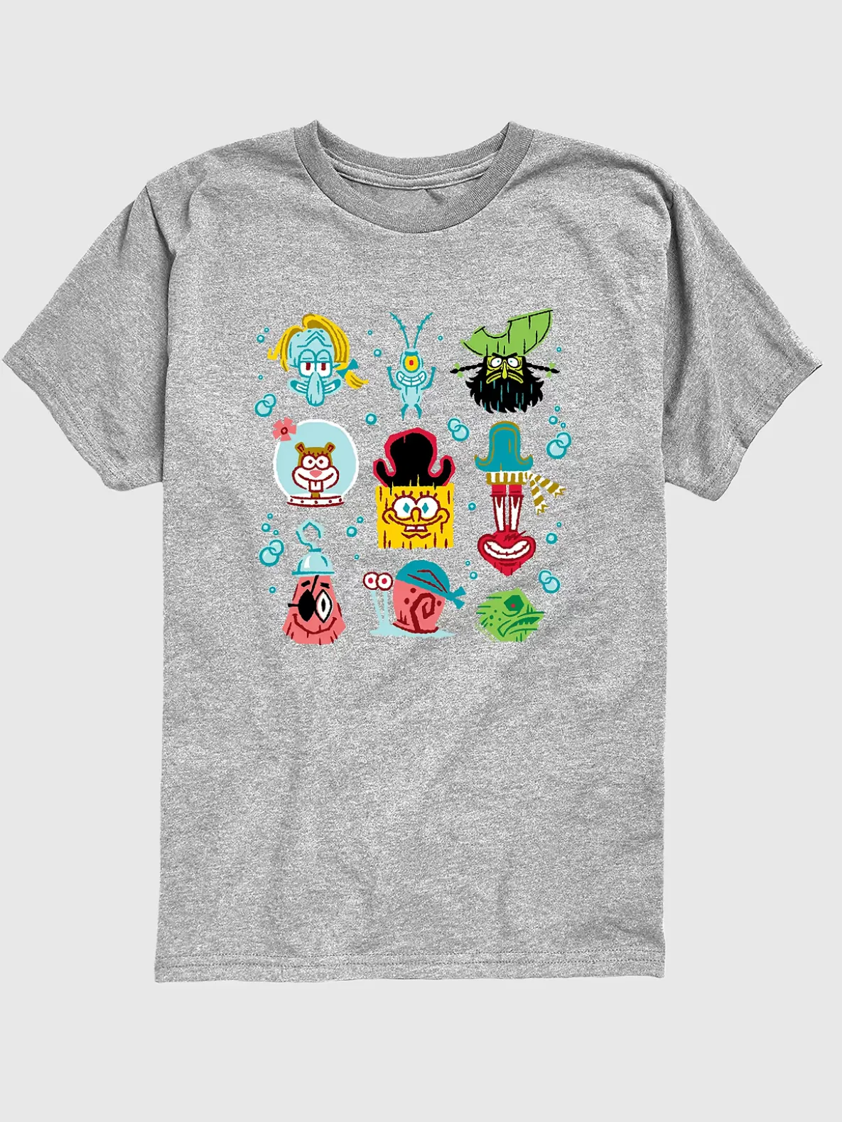 Kids The Spongebob Movie Search For Squarepants Grid Short Sleeve Tee