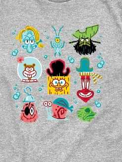 Kids The Spongebob Movie Search For Squarepants Grid Short Sleeve Tee