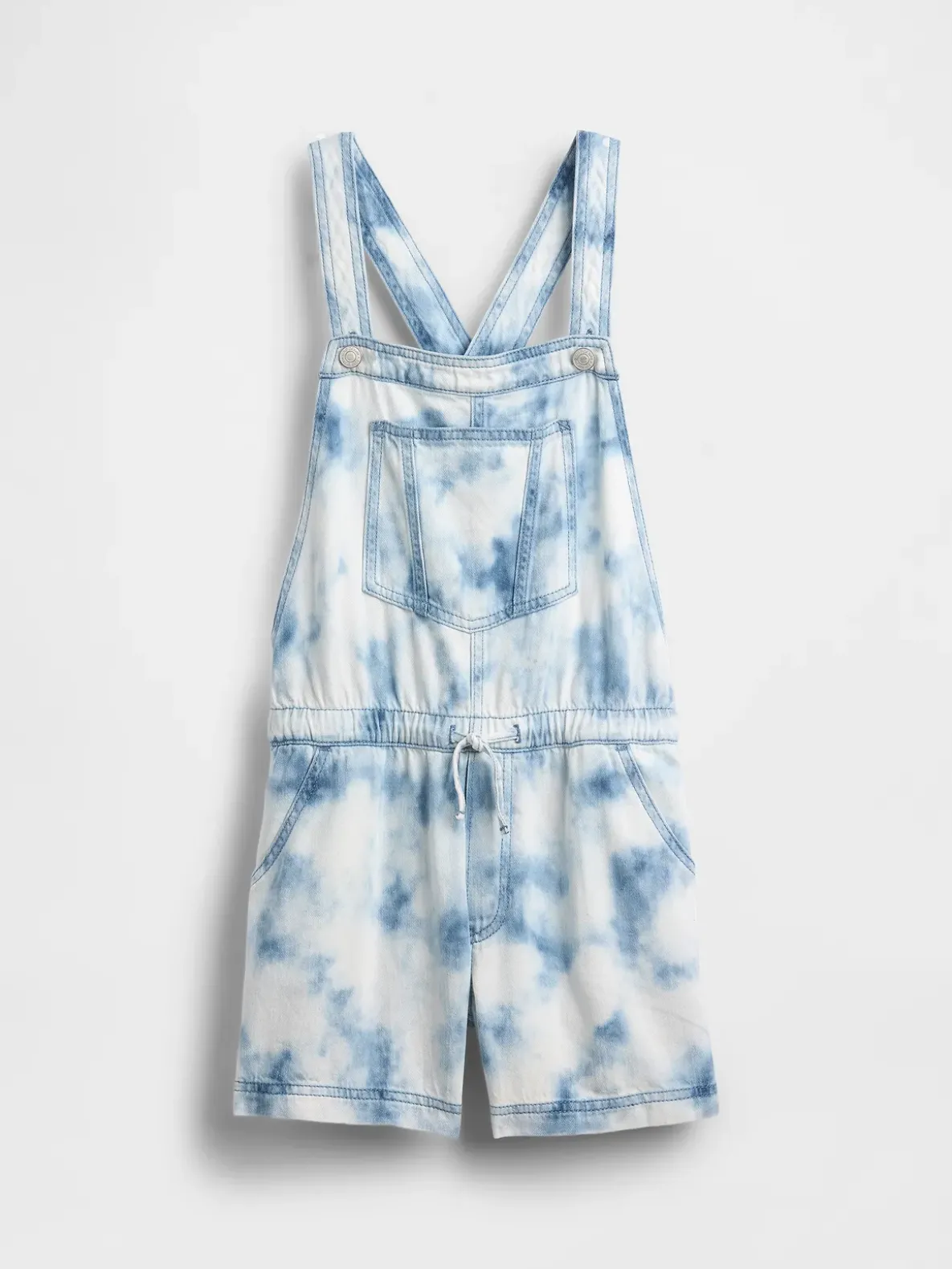 Kids Tie-Dye Denim Relaxed Shortalls