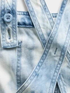 Kids Tie-Dye Denim Relaxed Shortalls