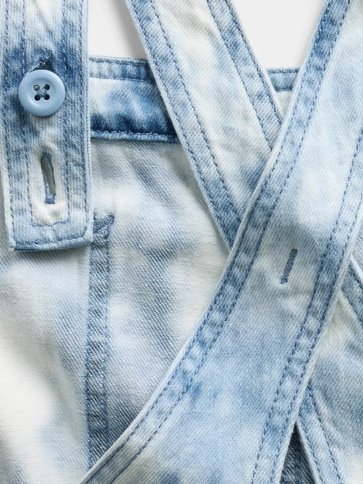 Kids Tie-Dye Denim Relaxed Shortalls