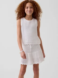Kids Tiered Crochet Skort