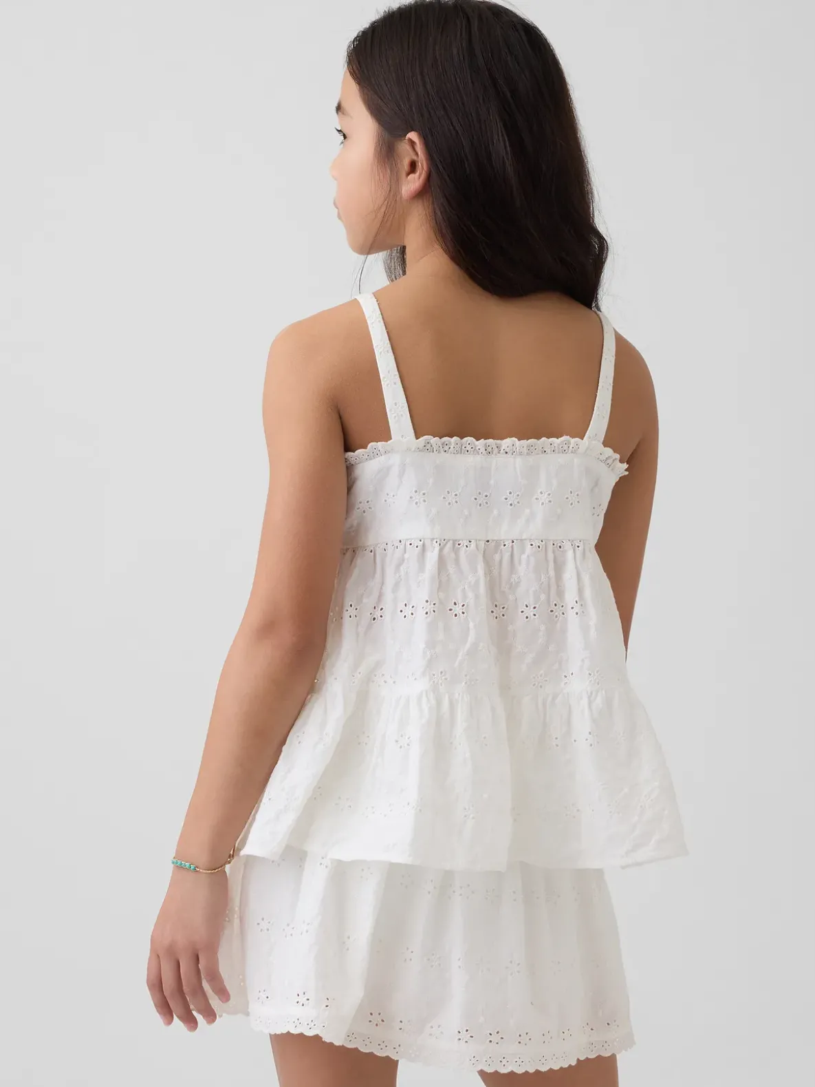 Kids Tiered Eyelet Tank Top