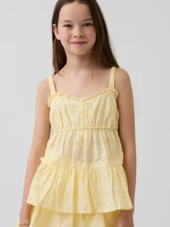 Kids Tiered Eyelet Tank Top