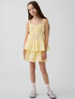 Kids Tiered Eyelet Tank Top