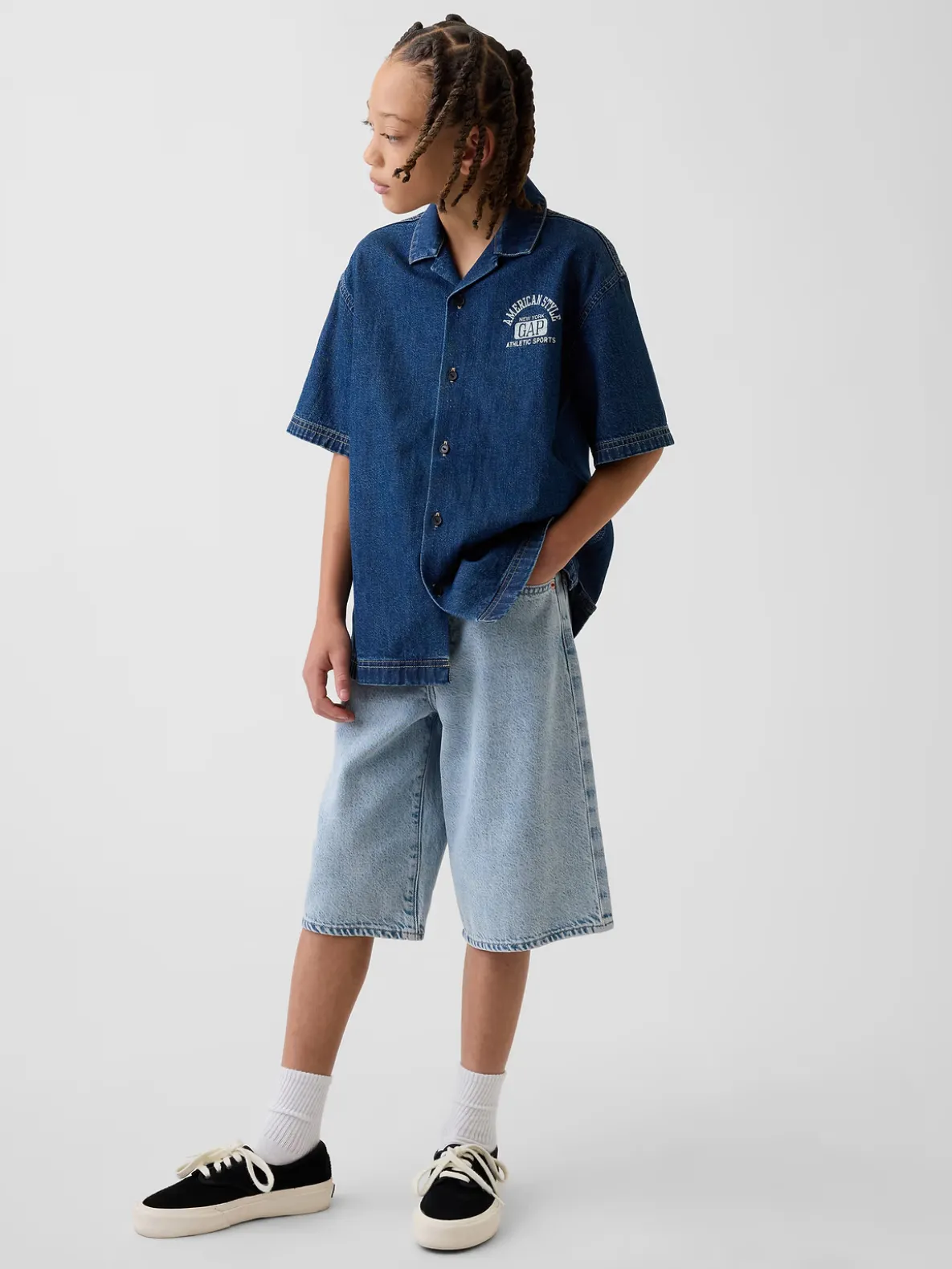 Kids UltraSoft Denim Baggy Shorts