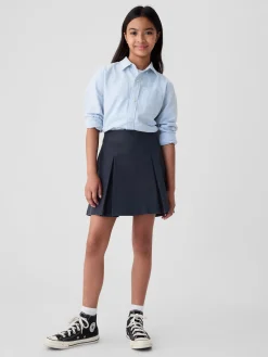 Kids Uniform Pleated Khaki Skort