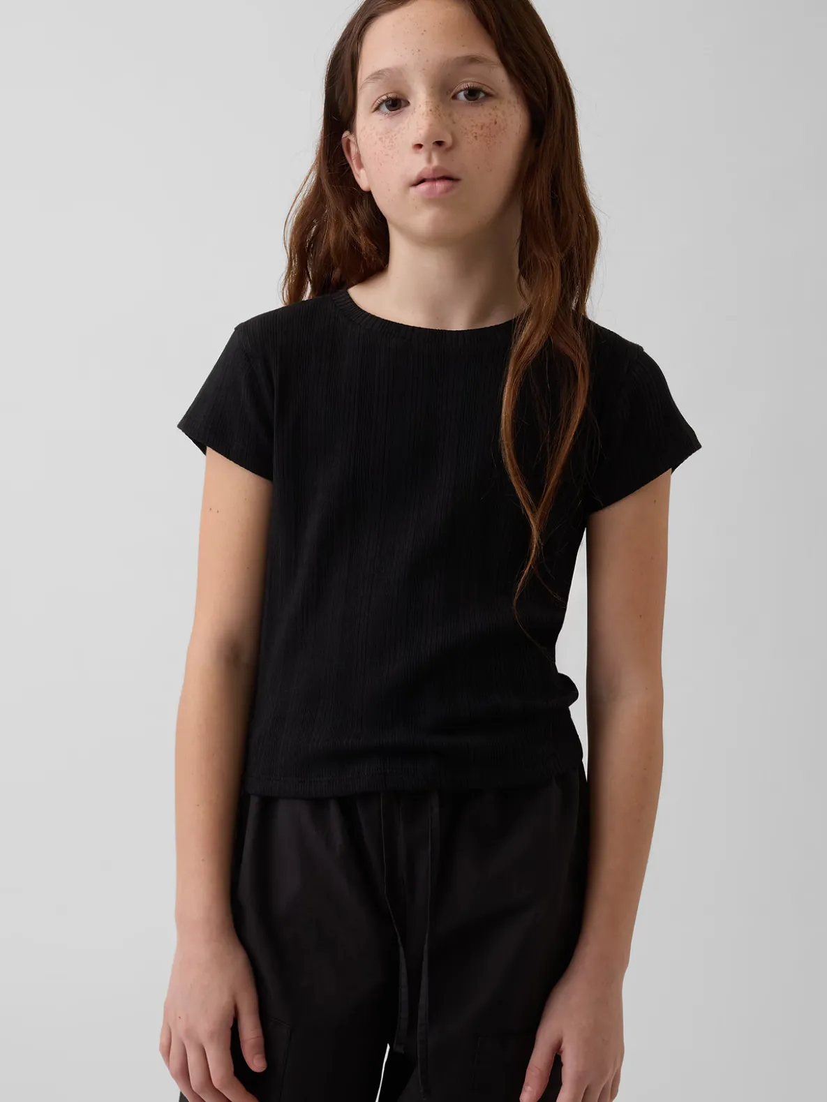 Kids Variegated Rib Fitted T-Shirt